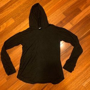 Pixie Lane super soft black long sleeve hoodie with thumb holes! Size 9/10
